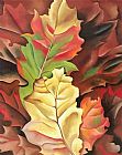 Georgia O'keeffe Canvas Paintings - Autumn Leaves